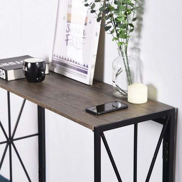 Modern Farmhouse Metal X Entry Table Console Table