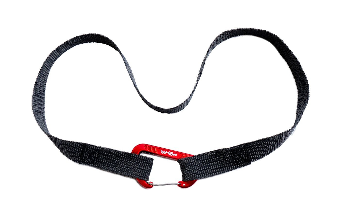 TowWhee Universal Motorcycle Fork Strap with Carabiner - Black