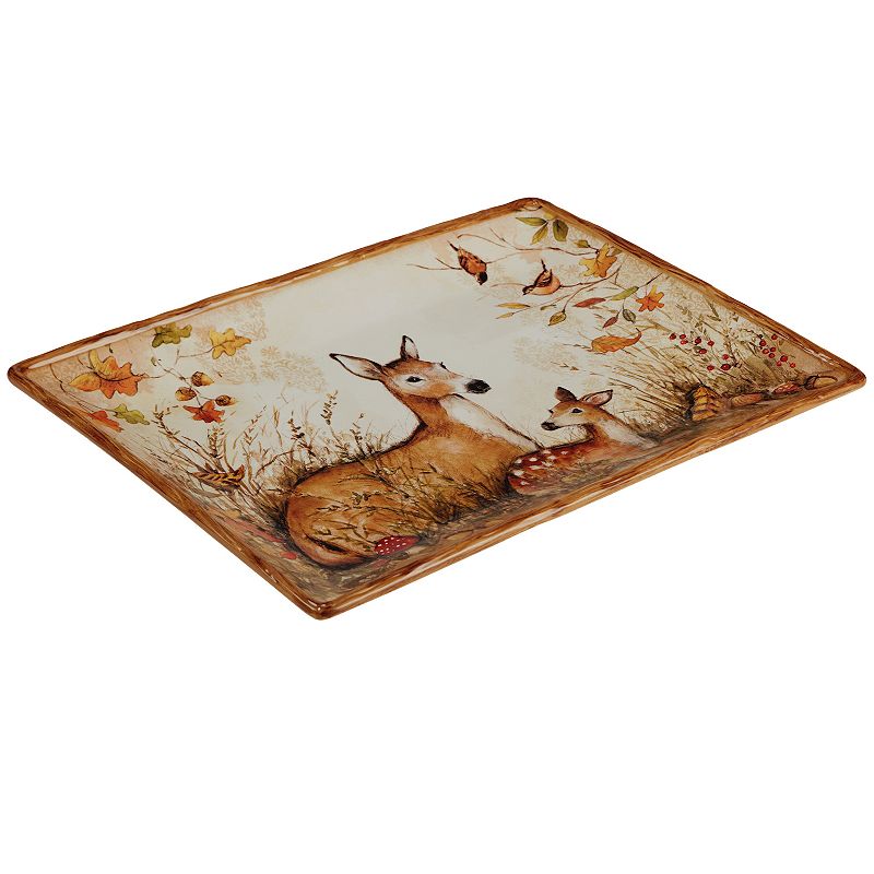 Certified International Pine Forest Rectangle Platter