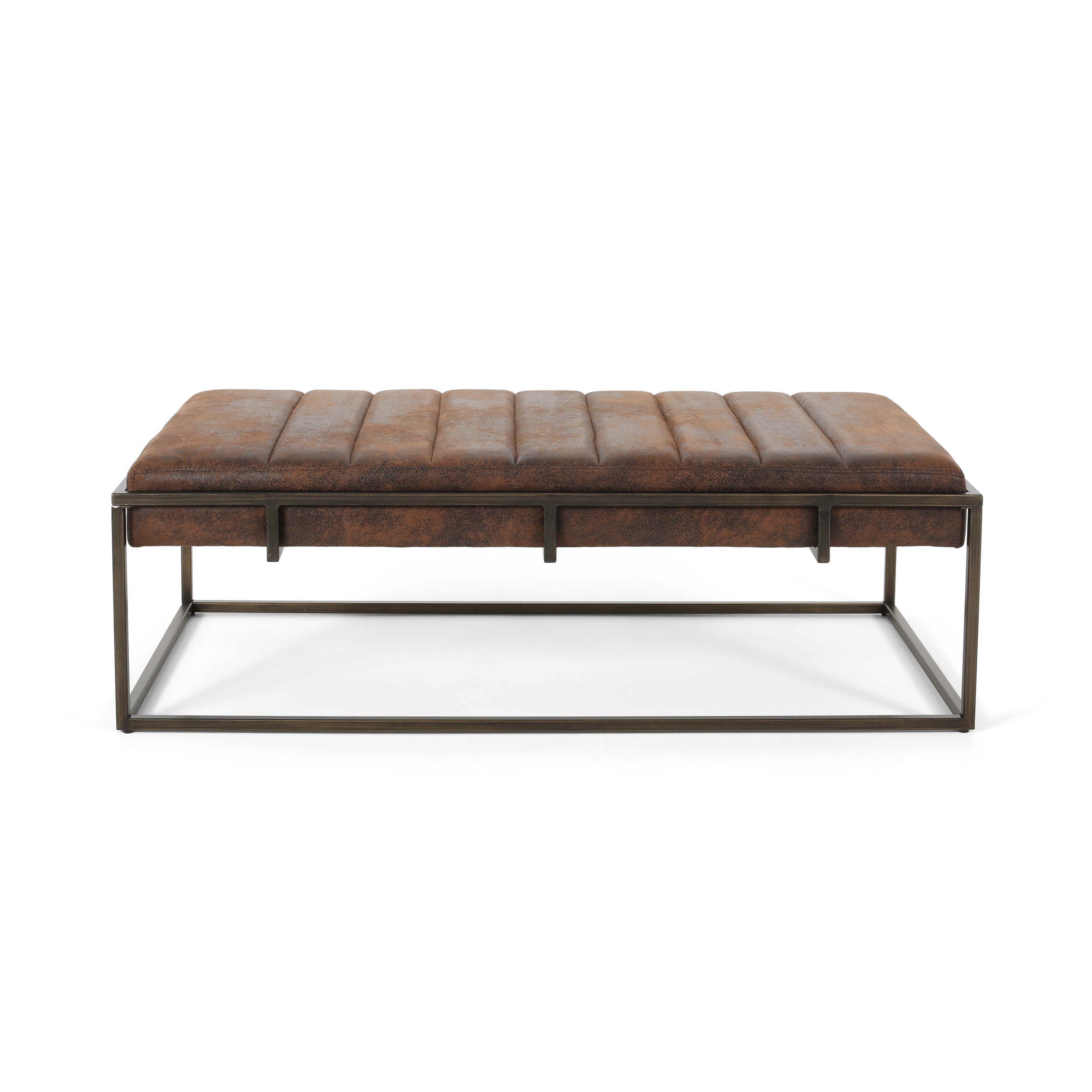 Vassy Modern Microfiber Ottoman Bench