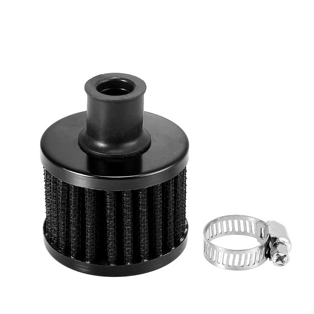 Unique Bargains 2 Pcs 12mm 0 47inch Universal Air Filter Cleaner For Car With Hose Clamp Black