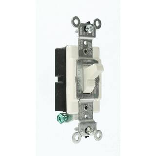 Leviton 20 Amp Commercial Grade Single-Pole Toggle Switch White CS120-2W