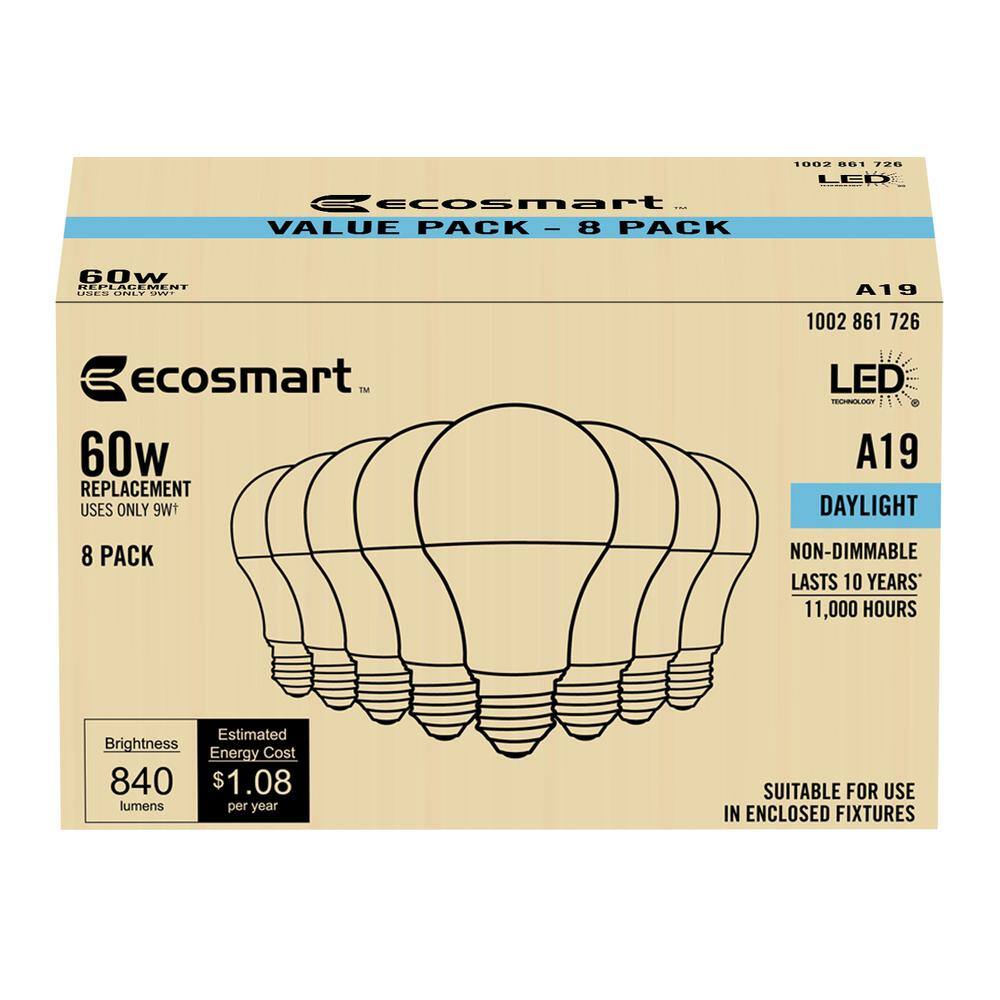 60-Watt Equivalent A19 Non-Dimmable LED Light Bulb Daylight (32-Pack) B7A19A60WUL38