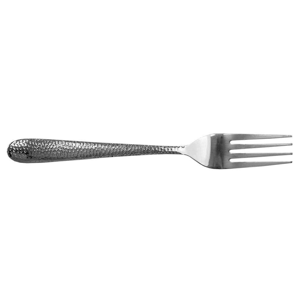 Home Basics Hammered Finish Silver 180 Stainless Steel Dinner Fork Set (Set of 4) HDC64672