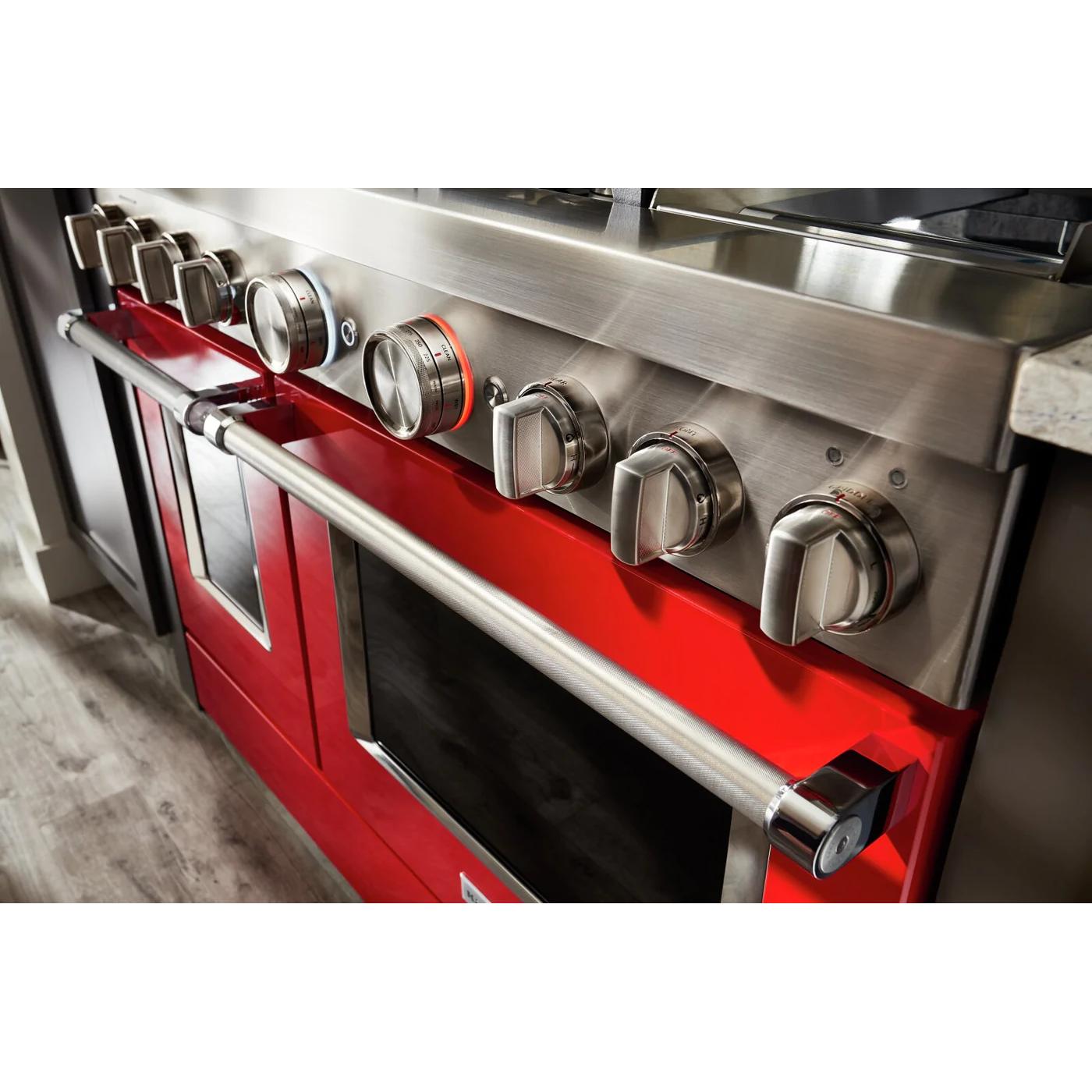 KitchenAid 48-inch Freestanding Dual Fuel Range with Even-Heat? True Convection KFDC558JPA