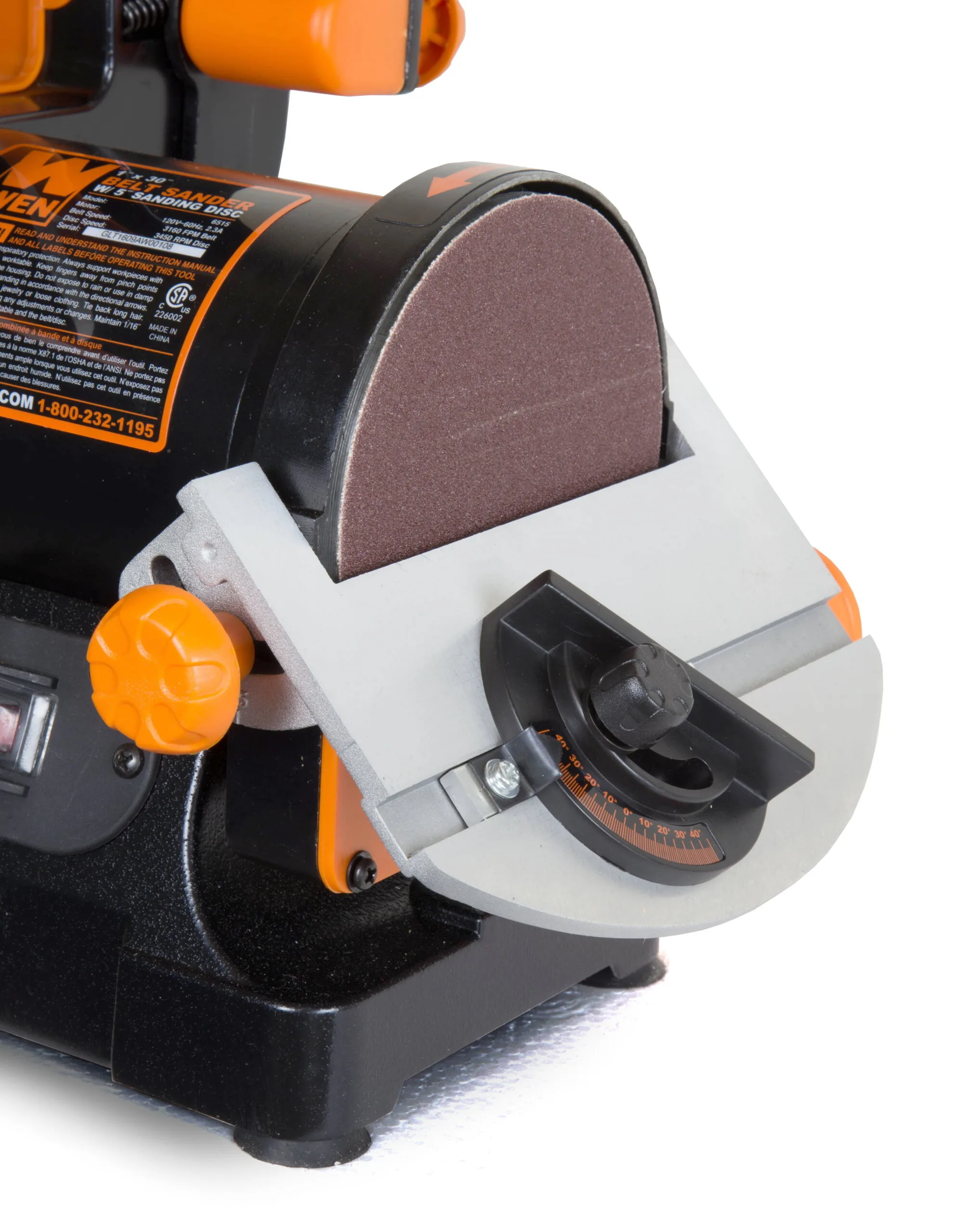 WEN Products 2.3-Amp 1 x 30-Inch Belt Sander with 5-Inch Sanding Disc， 6515T