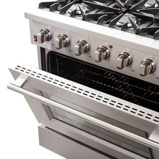 Forno Galiano Professional 36 in. Freestanding Gas Range in Stainless Steel FFSGS6244-36