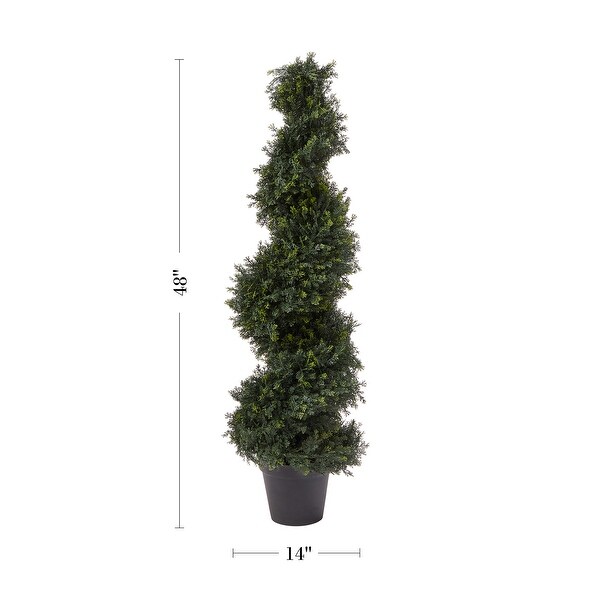 Pure Garden Spiral Cypress Artificial Tree，Green