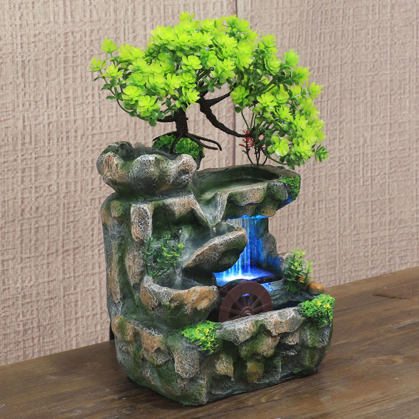 Indoor Water Fountains Crafts Table Rockery Waterfall Fountain Decor