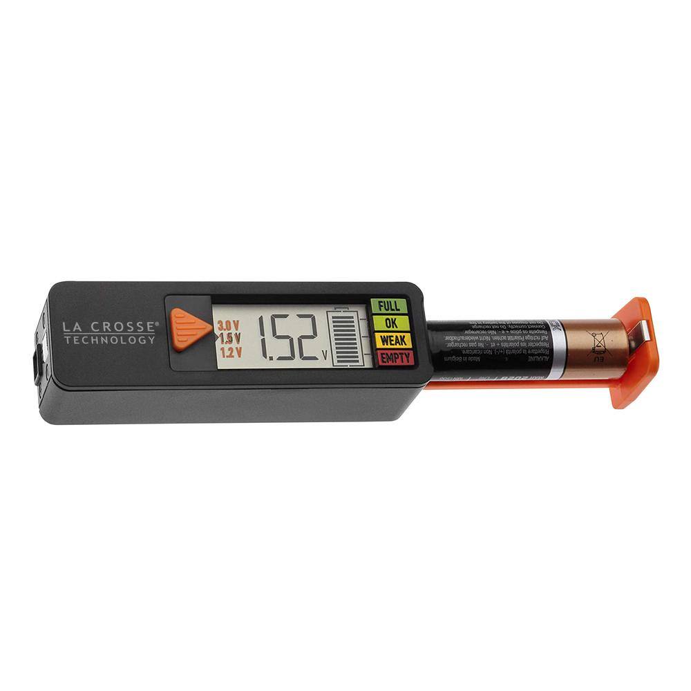 La Crosse Technology Portable Handheld Digital Battery Tester 911-65557-INT