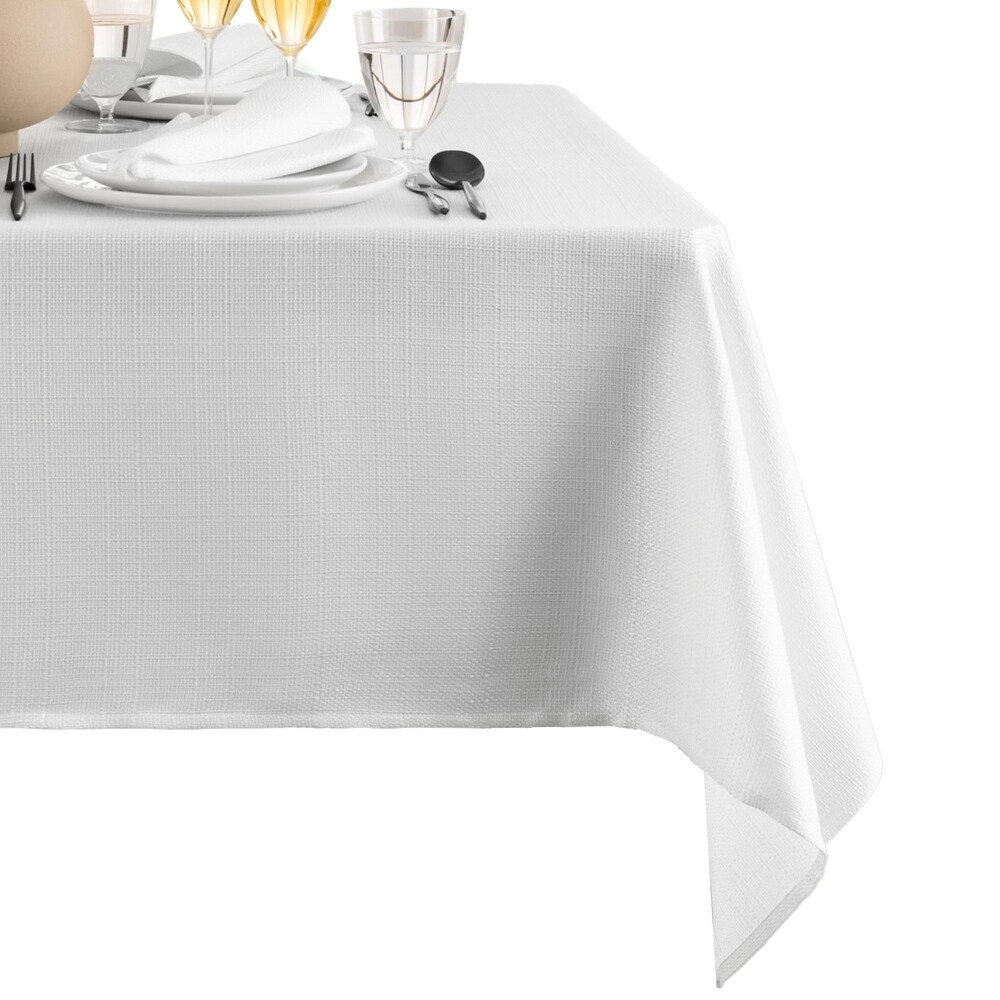 Laurel Solid Texture Water and Stain Resistant Tablecloth