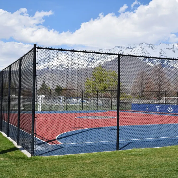 Supplies Cheap PVC Coated Basketball Court Fencing / Tennis Court Chain Link Fence