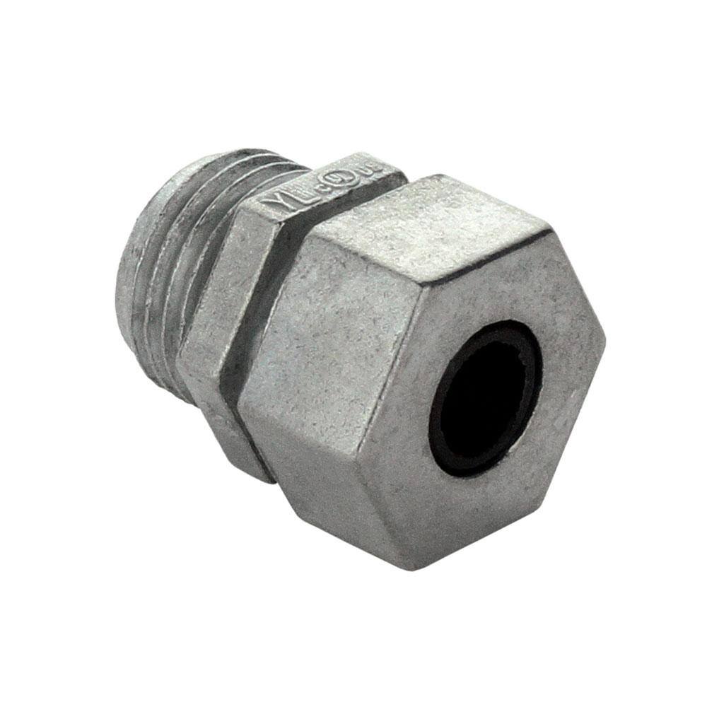 Commercial Electric 12 in. (Fits Wire Range: 0.400 in. to 0.500 in.) Metallic Strain Relief Cord Connector (2-Pack) FAS2Z-50-2