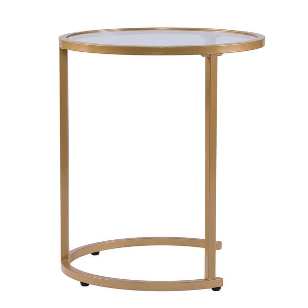 SEI Furniture Grant Gold Glam 2-piece Nesting Side Table Set