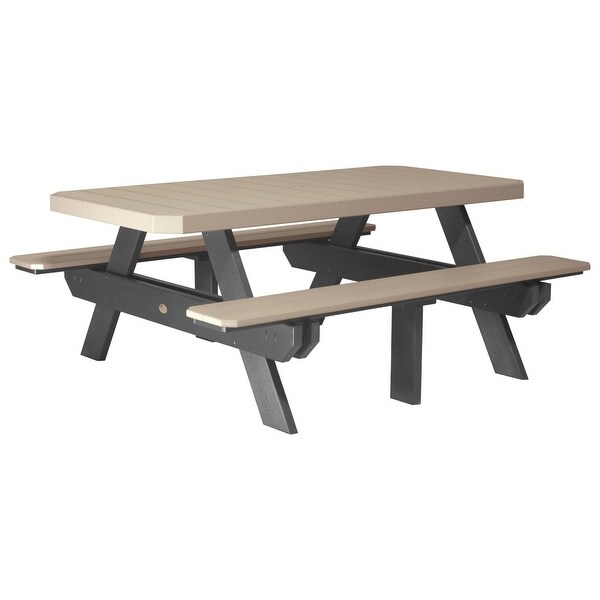 Poly Lumber 6' Rectangular Picnic Table