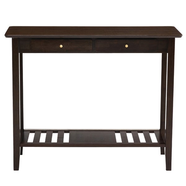 Connexion Decor Verenney Console Table With Drawer， Dark Walnut