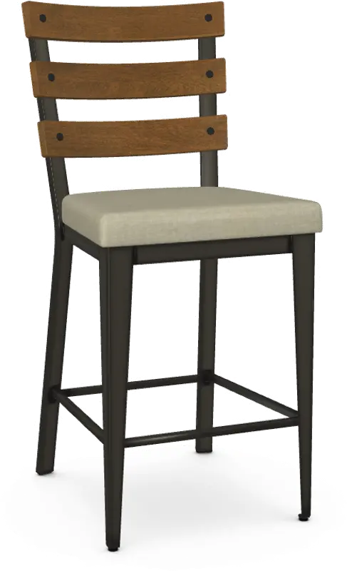 Dexter Brown and Black Counter Height Stool