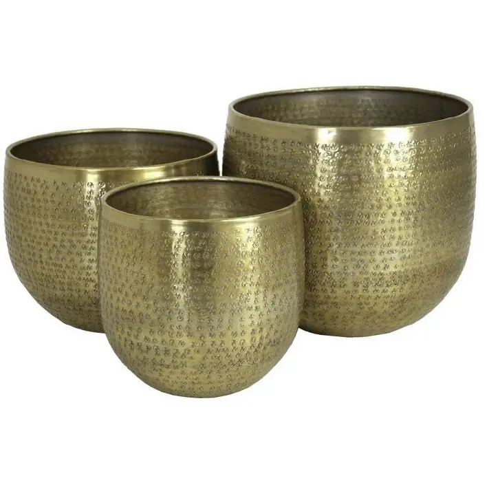 Hand Worked Design Metal Planter Home Indoor Outdoor Garden Usage Customized Size Metal Planter Made in India