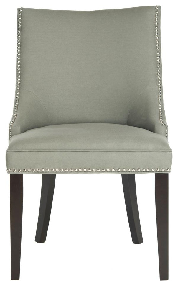 Brad 20  x27 x27h Side Chair Set of 2 Silver Nail Heads Granite   Modern   Dining Chairs   by Virgil Stanis Design  Houzz