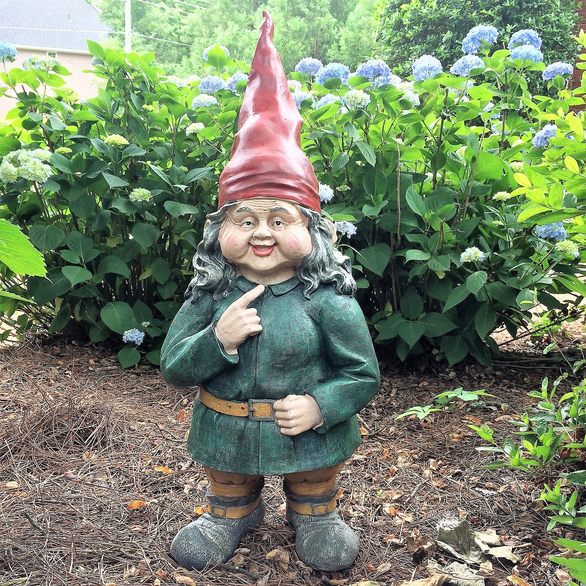 Homestyles 32.75" Classic Old World Female Garden Gnome Garden Statue