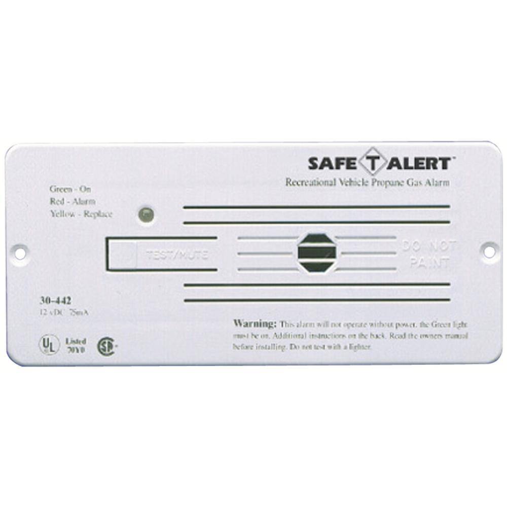 MTI Industries 30 Series 12-Volt Safe-T-Alert Flush Mount RV PropaneLP Gas Alarm in White 30-442-P-WT