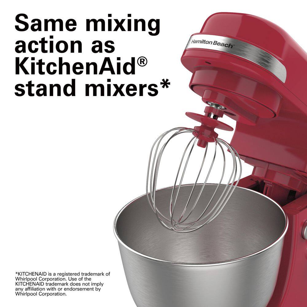 Hamilton Beach 4 Quart 7-Speed Red Stand Mixer with Tilt Head 63389🎉Limited Time Offer🎉