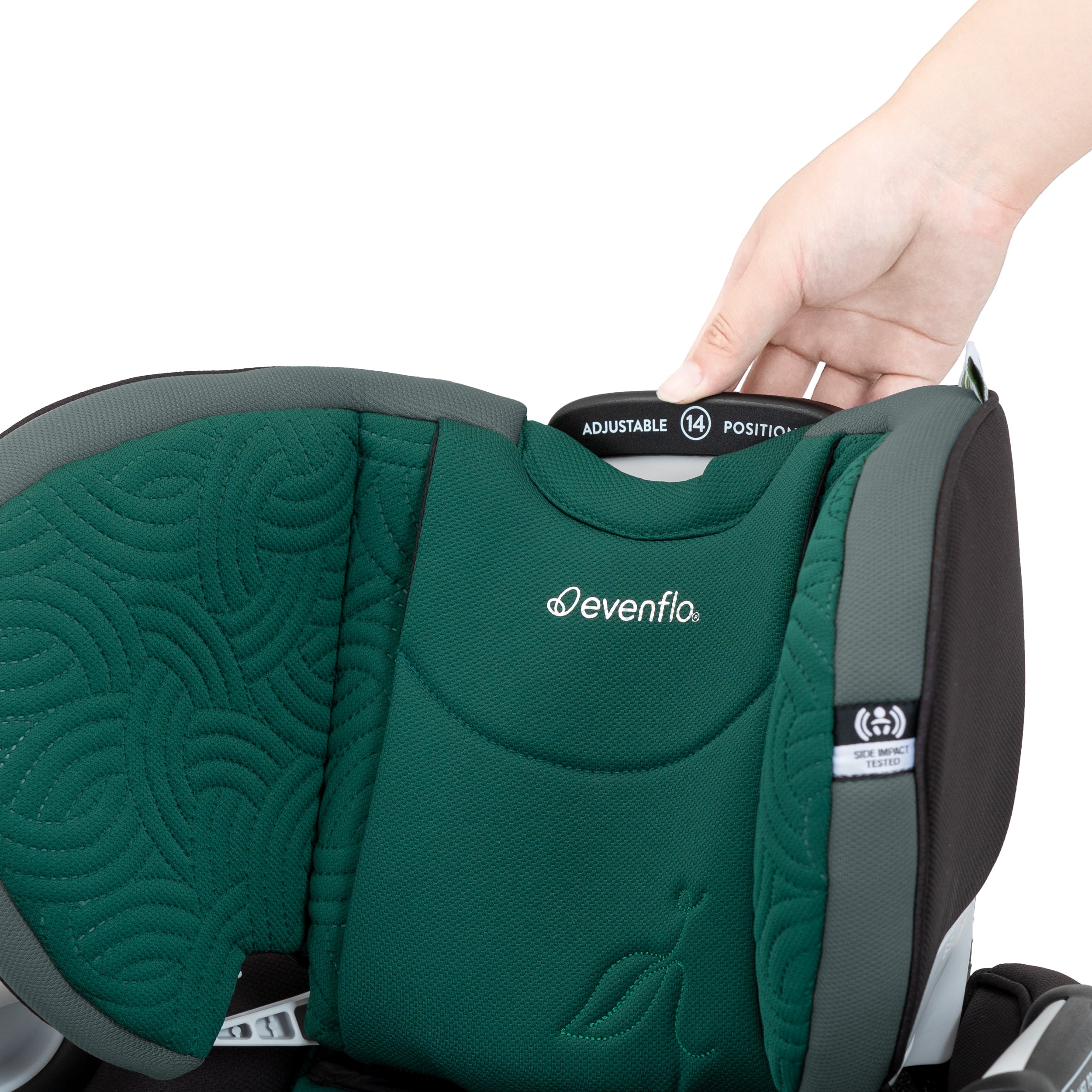 Revolve360 Extend All-in-One Rotational Car Seat with Green & Gentle Fabric