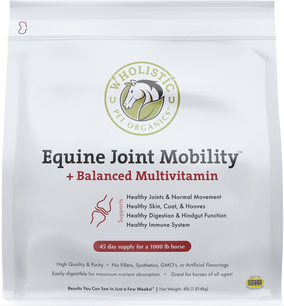 Wholistic Pet Organics Equine Joint Mobility Enhanced Multivitamin with Joint Support for Horses Supplement