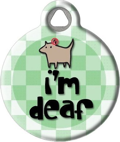 Dog Tag Art I'm Deaf Personalized Dog and Cat ID Tag