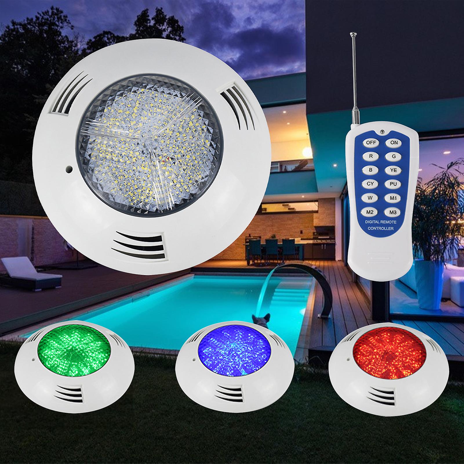 Swimming Pool Wall-mounted Light Remote Control Colorful Light 12v 35w Ip68 Waterproof Underwater Light