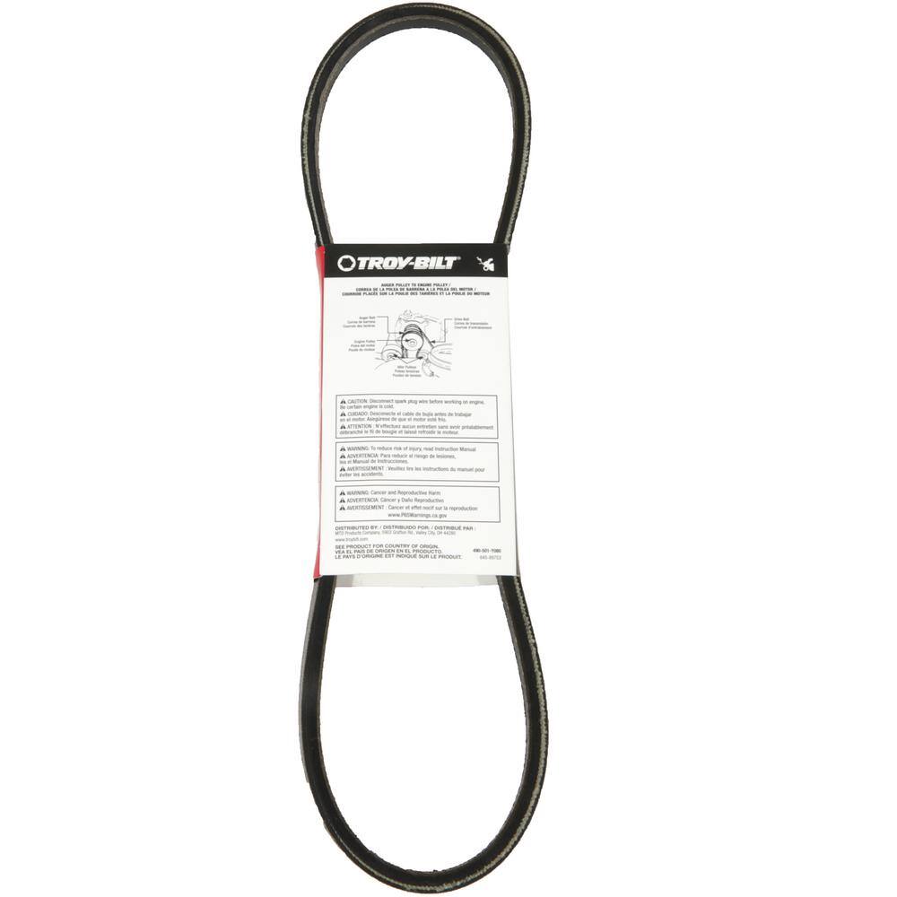 Troy-Bilt Original Equipment Auger Belt for Snow Blowers with 357 cc and 420 cc Engines OE# 954-04195754-04195 490-501-Y080