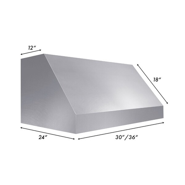 ZLINE Fingerprint Resistant Stainless Steel Convertible Vent Under Cabinet Range Hood