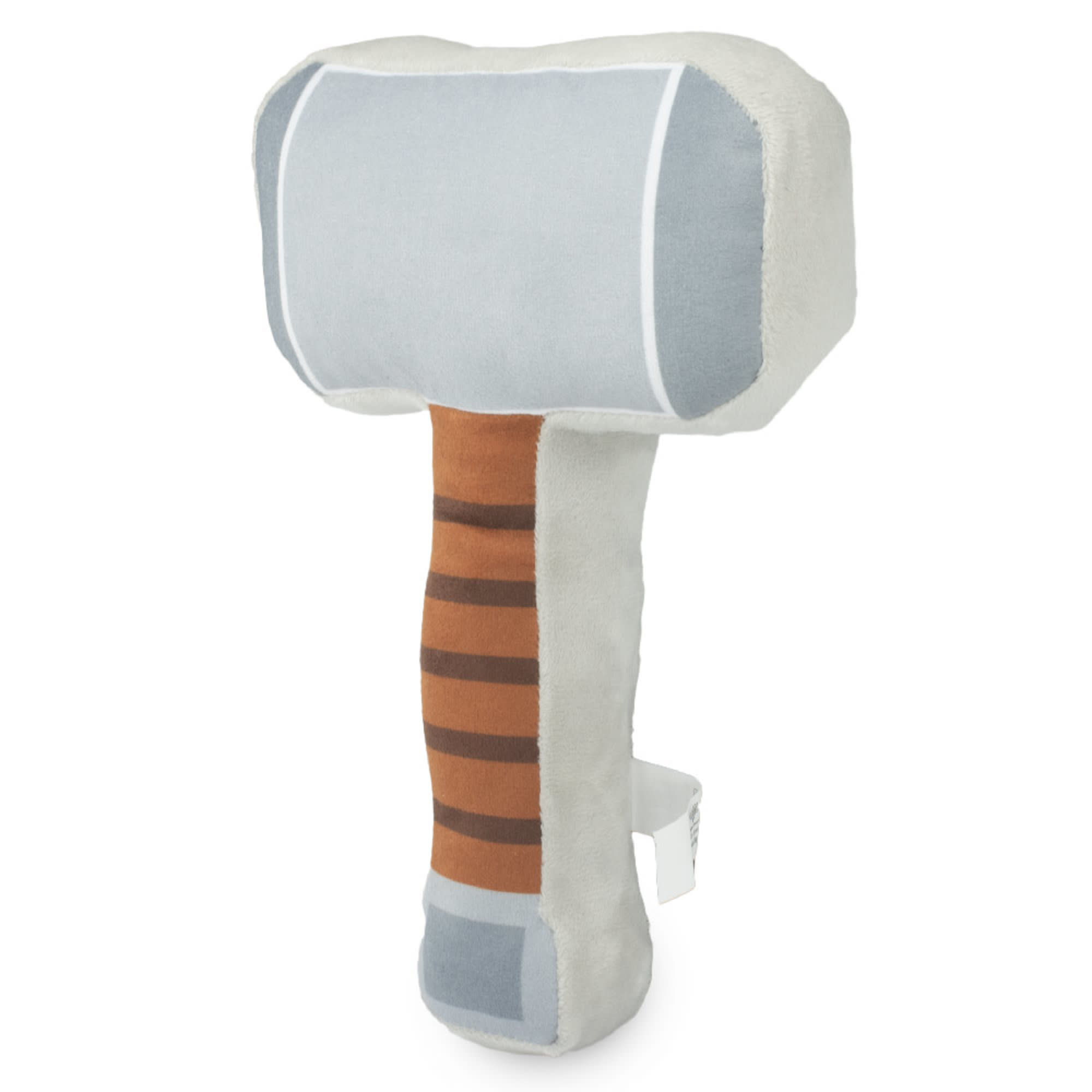 Buckle-Down Gray/Brown Marvel Thors Hammer Plush Squeaker Dog Toy， Small