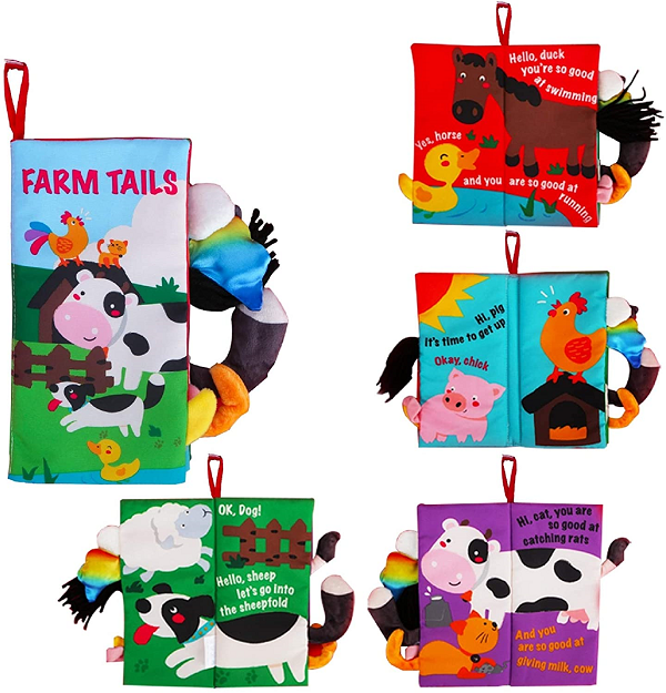 Babies Baby Books Toys， Touch and Feel Crinkle Cloth Books