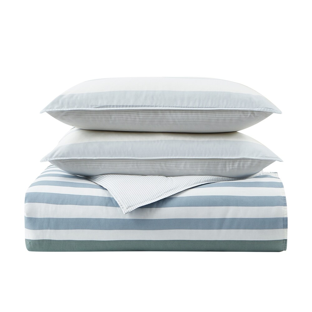 Nautica Lansier Cotton Reversible Grey Comforter Set