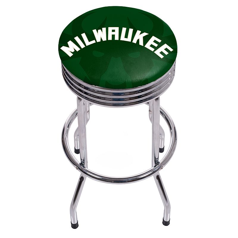 MW Bucks Padded Ribbed Bar Stool