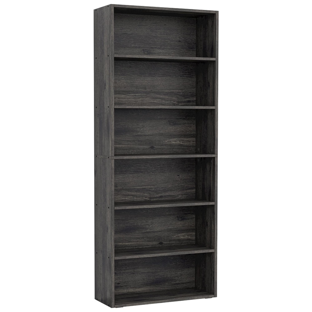 Bookshelves and Bookcases Floor Standing 6 Tier Display Storage Shelves 70in Tall Bookcase Home Decor Furniture for Home Office