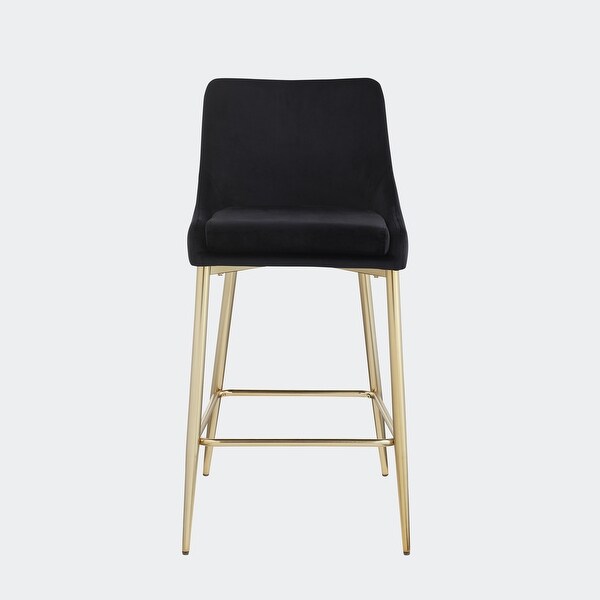 Velvet Upholstered Counter Stool