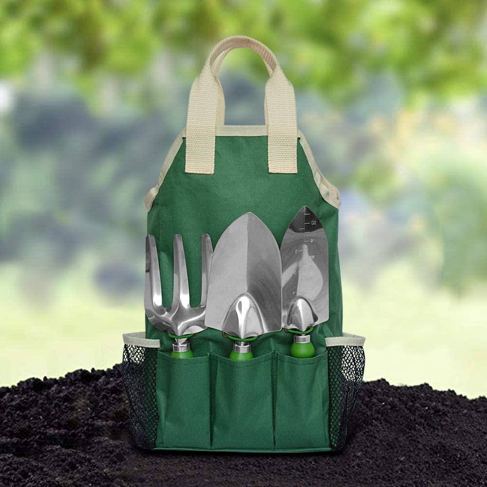 GardenHOME 11-Piece Garden Tool Set Garden Set Gardening Equipment Tote Bag Adjustable Canvas Gardening Apron Garden Gifts HG2111