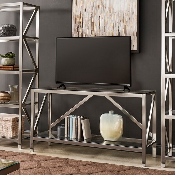 Brynn Brush Nickel TV Stand or Entertainment Center by iNSPIRE Q Modern