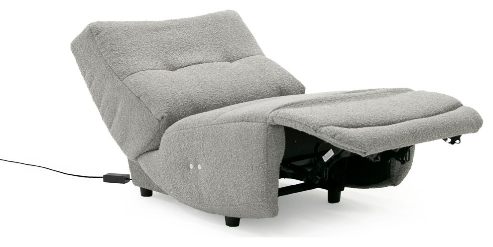 Divani Casa Basil Modern Grey Fabric Small Electric Recliner Chair   Transitional   Recliner Chairs   by Vig Furniture Inc.  Houzz