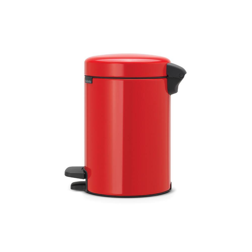 Brabantia NewIcon 0.8 Gal. Passion Red Steel Step-On Trash Can 112140