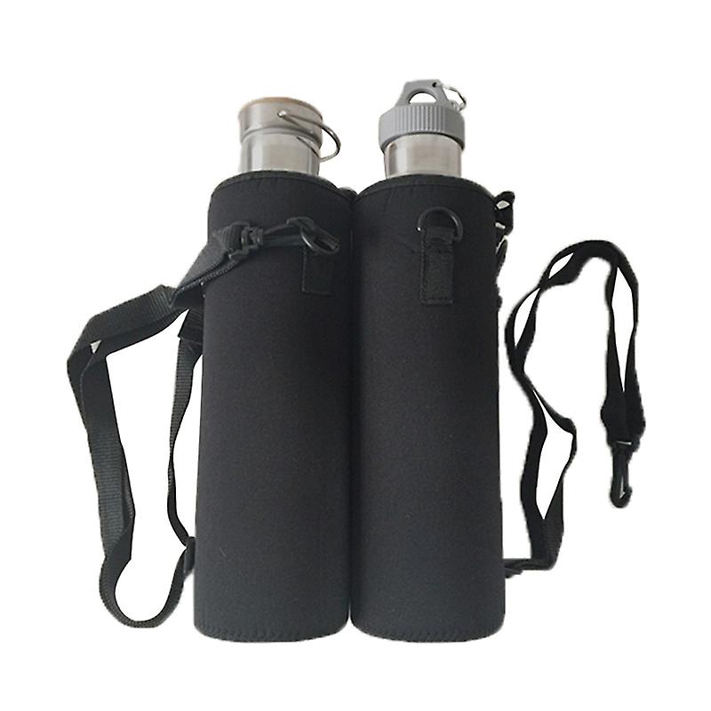 Born Pretty 1000ml Water Bottle Cover Bag Pouch W/strap Neoprene Water Bottle Carrier Insulated Bag Pouch Holder Shoulder Strap Black