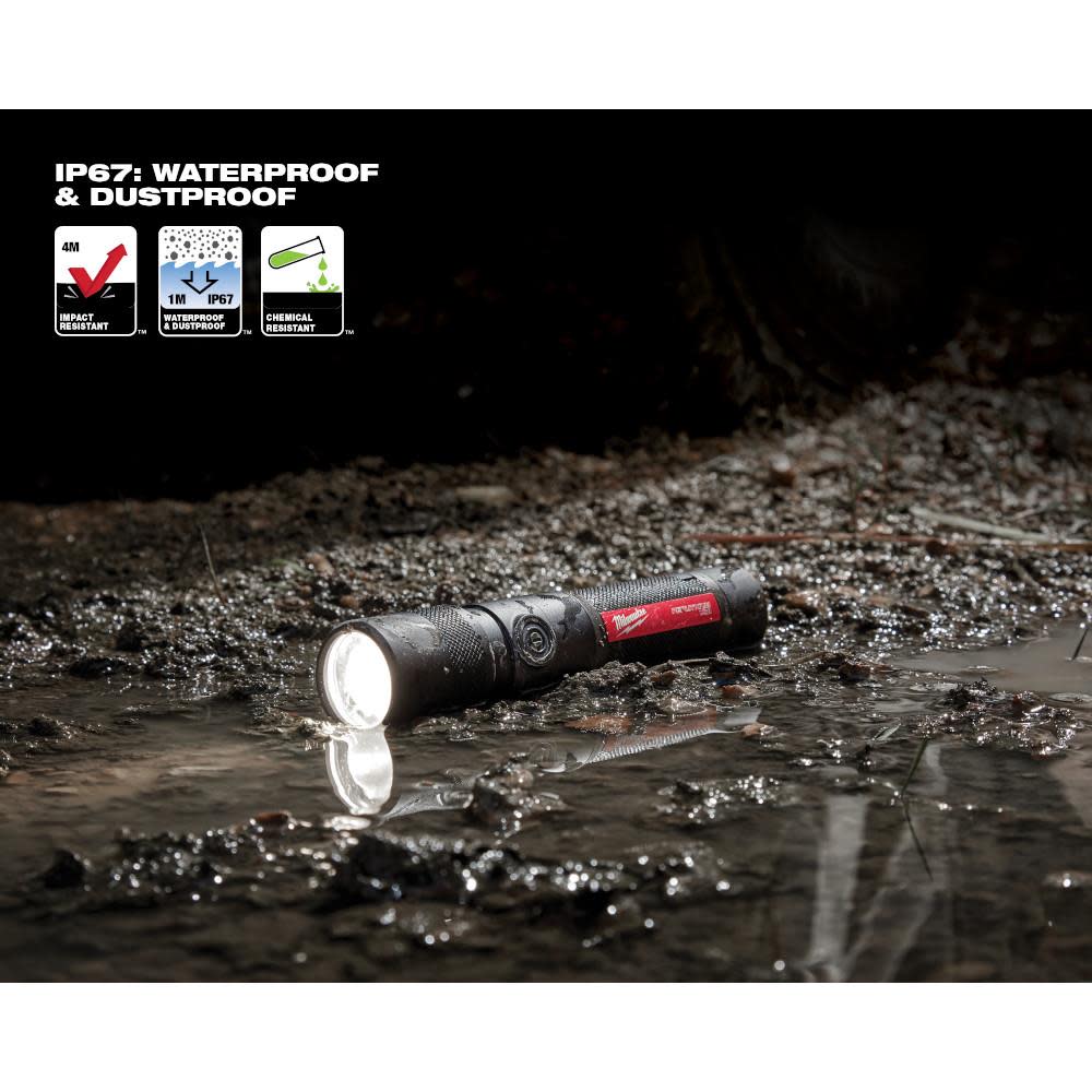 USB Rechargeable 1100L Twist Focus Flashlight