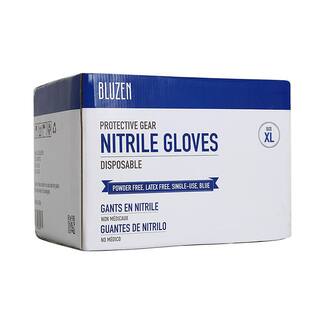 SAFETY WERCS Extra Large Blue Industrial 4mil Nitrile Gloves 1000-Count Case XLBlueESHYB4MIL