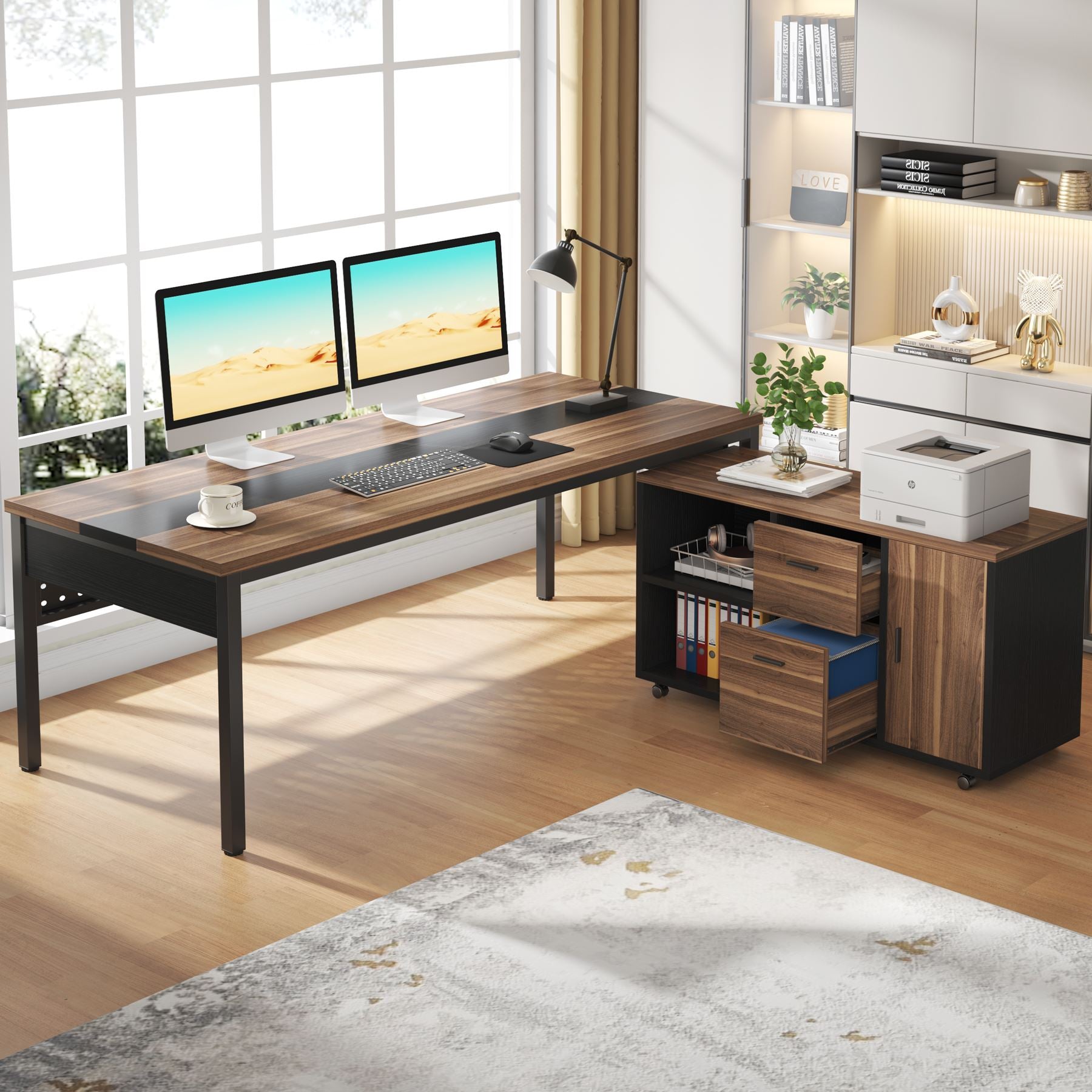 Industrial L-Shaped Desk, 71