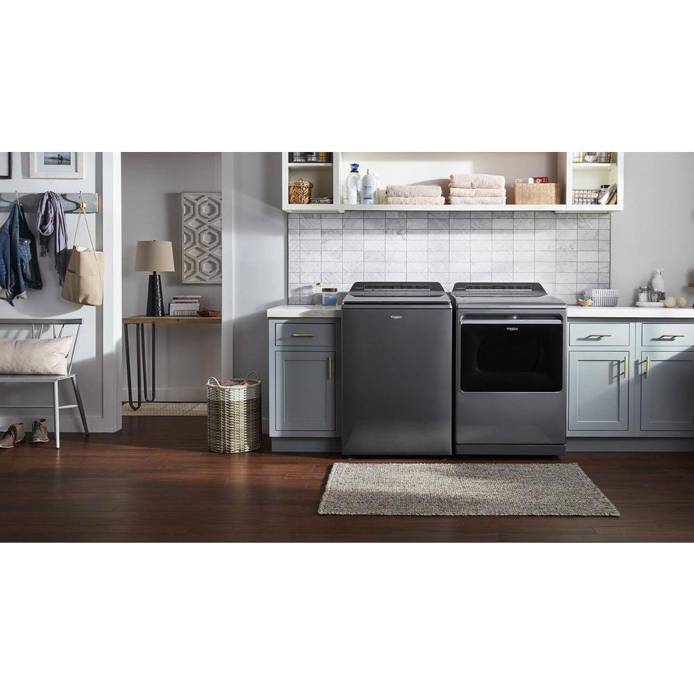 Whirlpool 7.4 cu. ft. Smart Vented Electric Dryer in Chrome Shadow WED8127LC