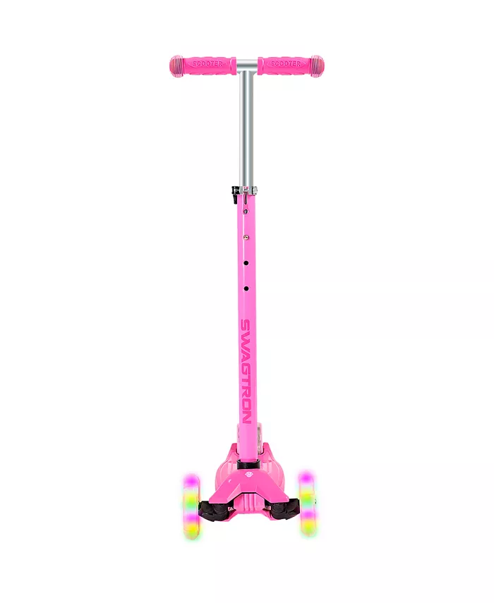 Swagtron K5 3-Wheel Kids Scooter with Light-Up Wheels