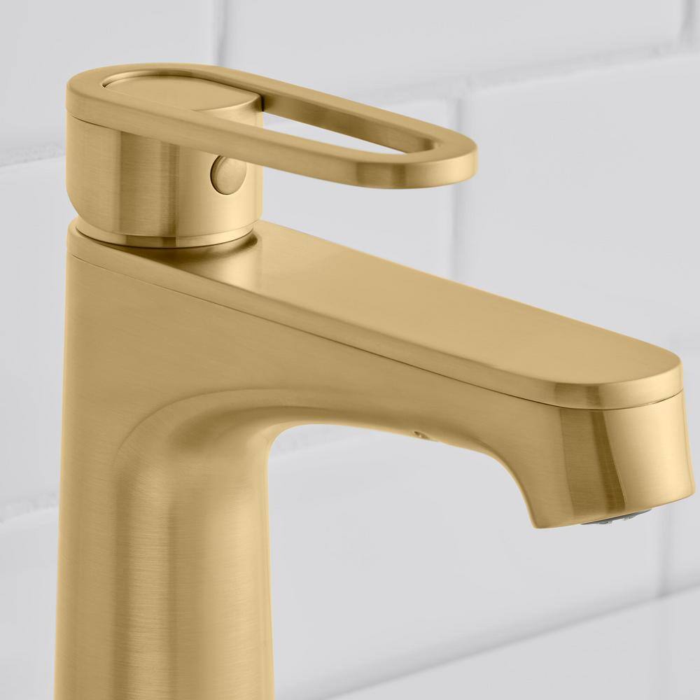 Glacier Bay Kendrick Single Hole Single-Handle Bathroom Faucet in Matte Gold HD67095W-634405