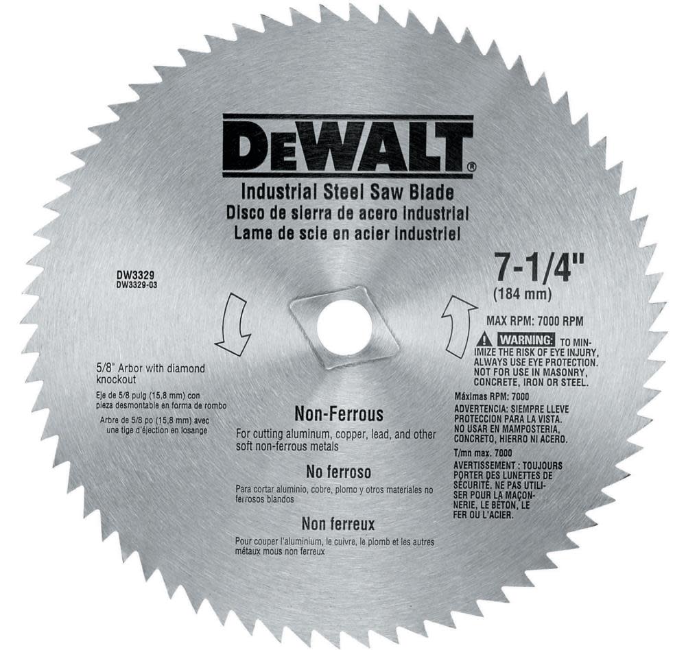 DEWALT 7-1/4 in. 20T Steel Fast Cut Steel Saw Blade DW3323 from DEWALT